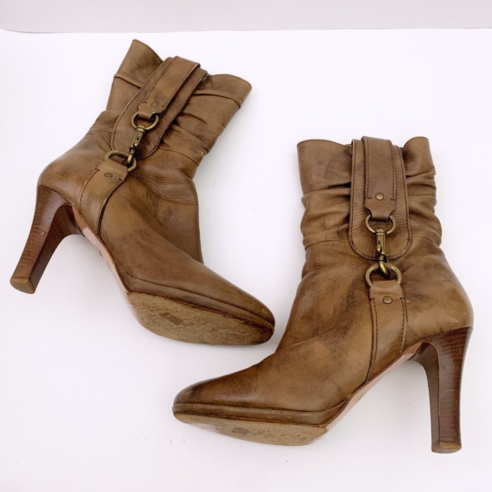 Coach Torree Leather Ankle Boots